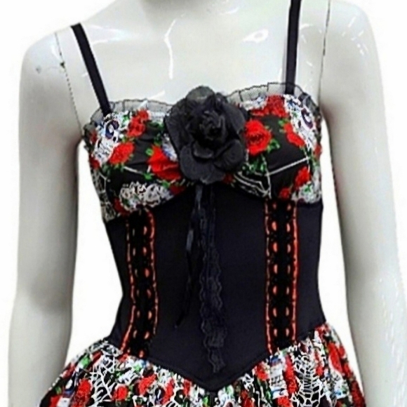 Hot Topic Wholesale Bundle Sugar Skulls Corset Tulle Mini 10 Dresses M NWT - Picture 10 of 12